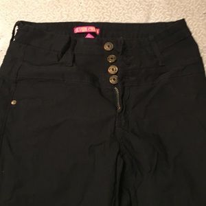 Size medium black jeggings high waist