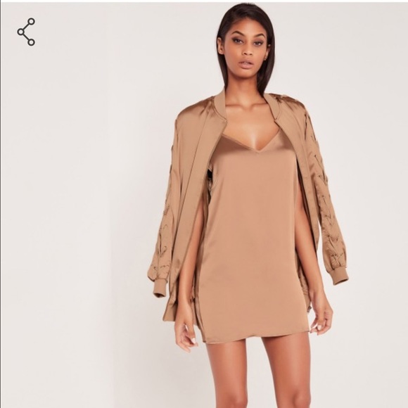 missguided satin slip dress