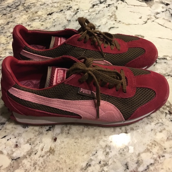 Puma Sneaker, Dark red, Pink, Brown, Size 9