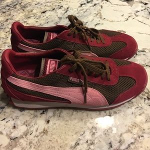 Puma Sneaker, Dark red, Pink, Brown, Size 9