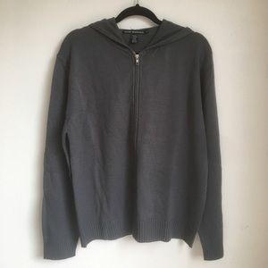 Club Monaco women's gray wool knit hooded sweater