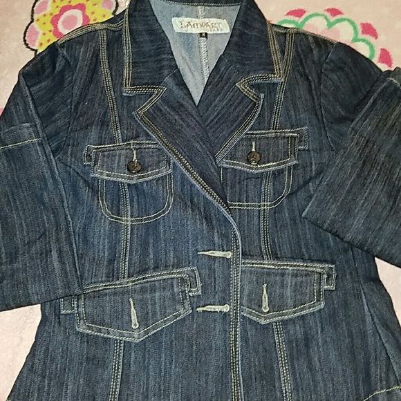Lampart Jeans Dark Denim Jacket - Picture 3 of 4
