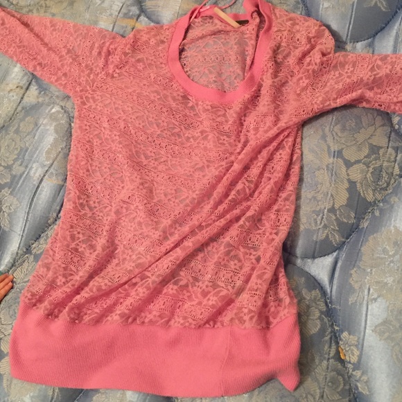 Shirts lace long sleeve. Purple and black