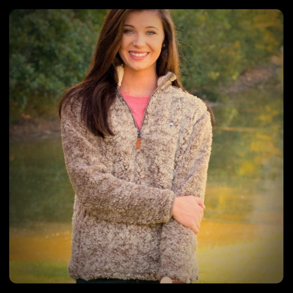 BRAND NEW Walnut brown Sherpa pullover