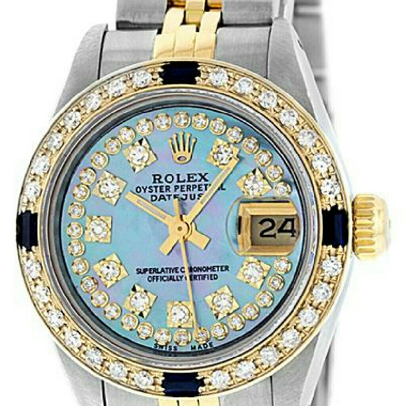 Watch rolex for women   18kt  /   stainless  stees