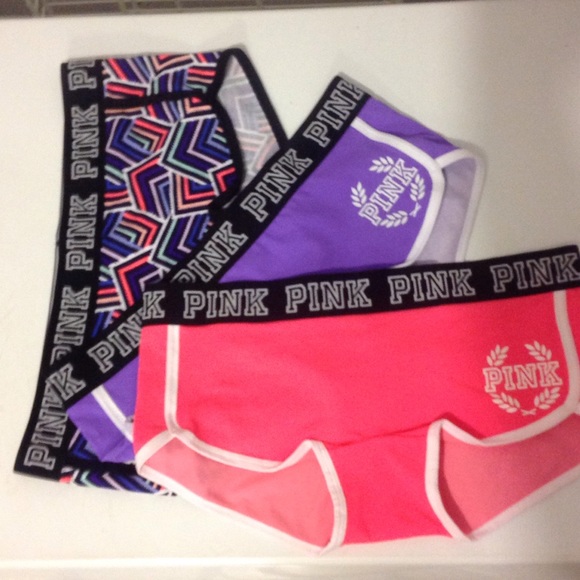 3NEW  LARGE SUPER CUTE VS PINK BOYSHORTS