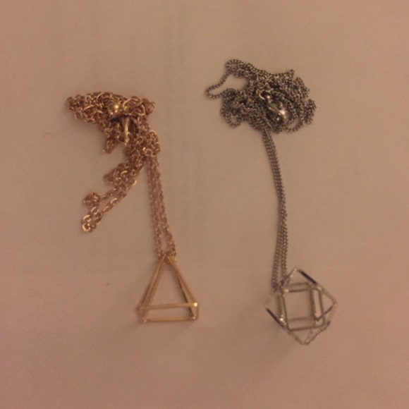 Lot of geometric necklaces