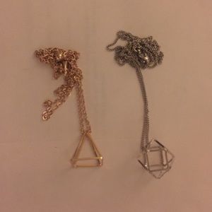 Lot of geometric necklaces