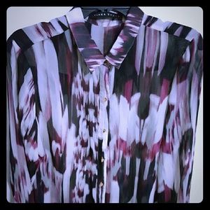 Ivanka Trump beautiful black with burgundy top