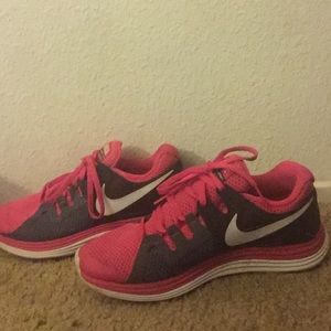 Pink and grey nikes