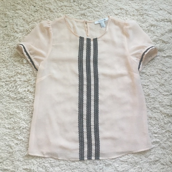 Forever 21 Lace Trim Tee
