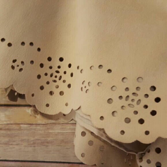 *SOLD OUT* Lauren Conrad Laser cut Suede Shorts - Picture 3 of 4