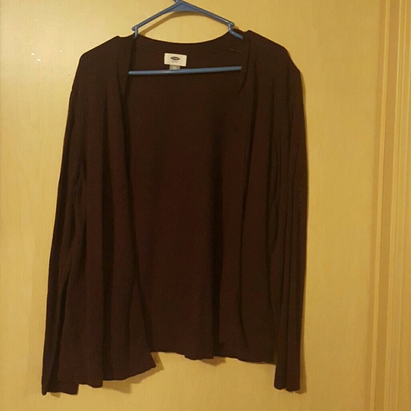 Plum Open Front Cardigan