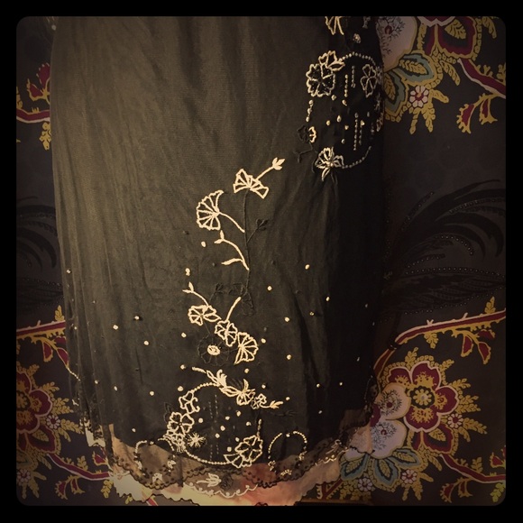 Odille from Anthropologie beaded skirt