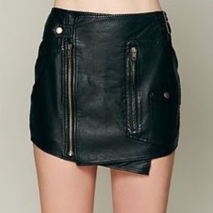 Free People Biker Wrap Mini Skirt
