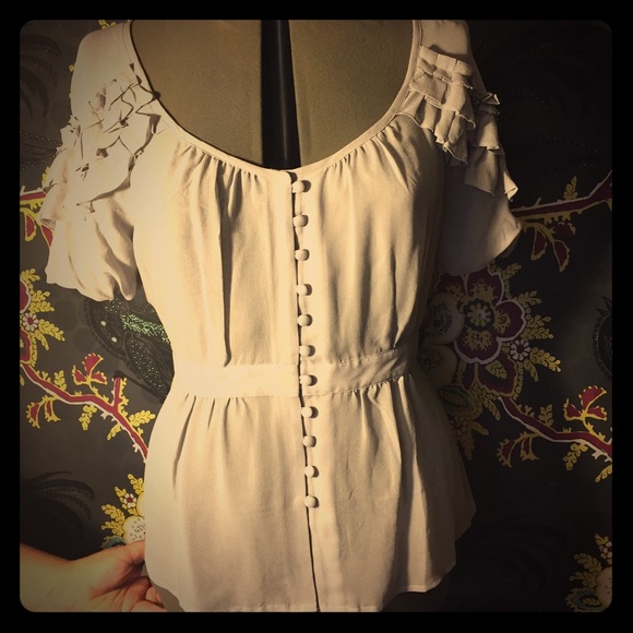 Pale blue silk top from Floreat