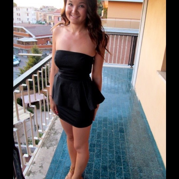 Zara Peplum Little Black Dress