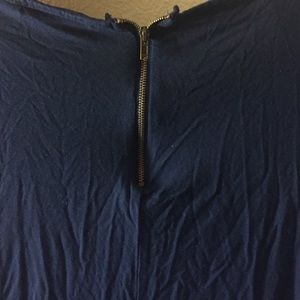 Forever 21 Navy Blue Zipper Back Top