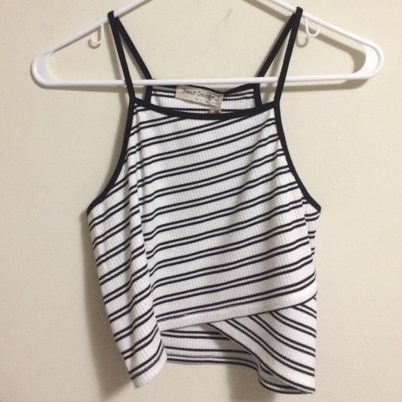 Asymmetrical Stripe crop top