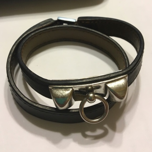 Hermes Leather Bracelet 14.5 in.