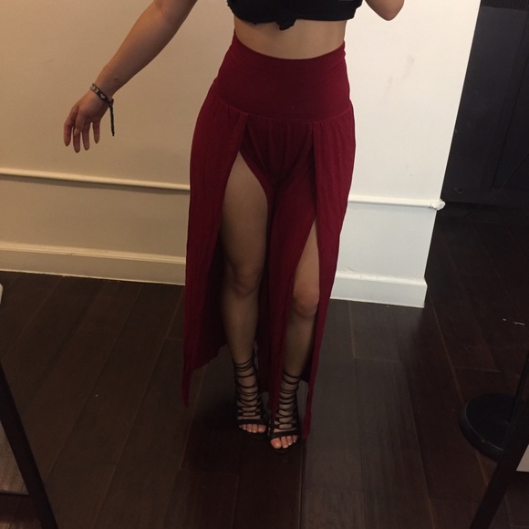 Super Soft Double Slit Maxi Skirt