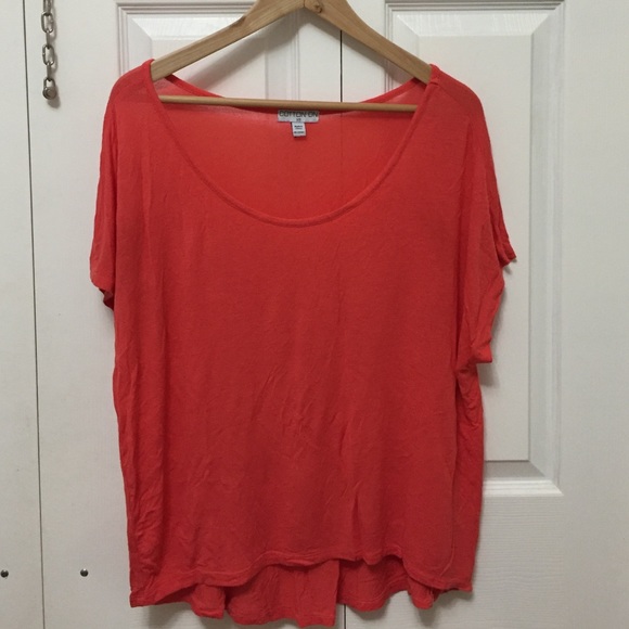 Orange Flowy shirt