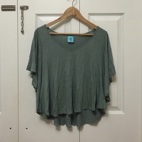 Teal Flowy shirt