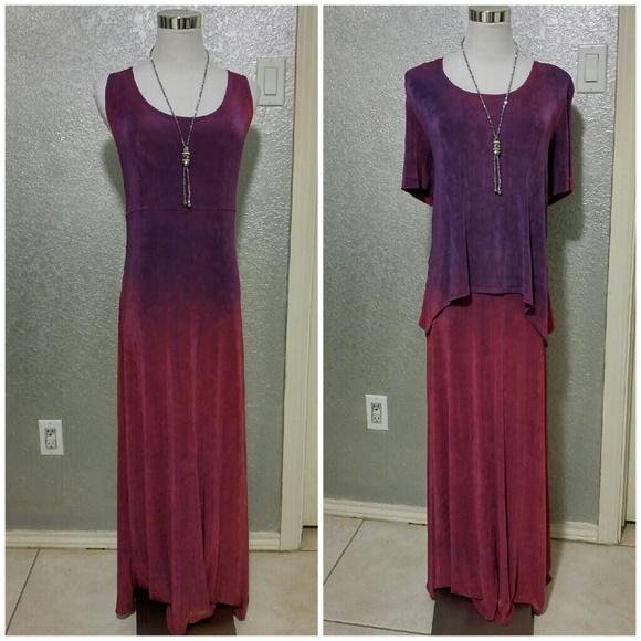Womens - Purple to pink ombre dress.