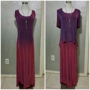 Womens - Purple to pink ombre dress.