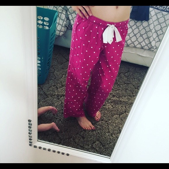 Polka dotted pajama pants!