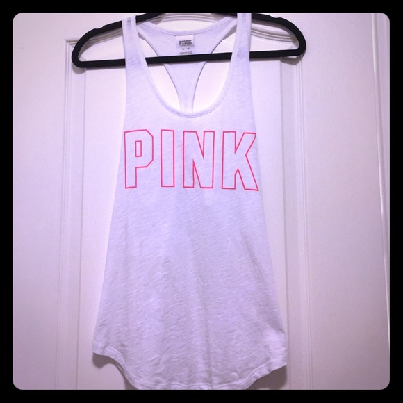 Victoria's Secret PINK white racerback tank
