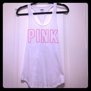 Victoria's Secret PINK white racerback tank