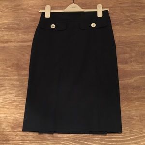 Navy blue Burberry pencil skirt