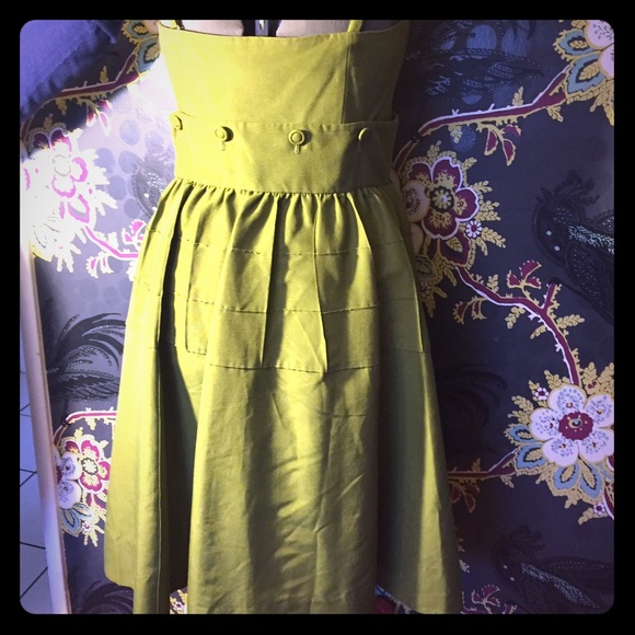 Maeve khaki full Anthropologie dress