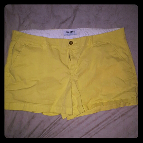 Yellow khaki shorts