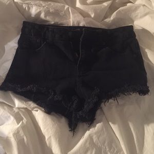 black shorts