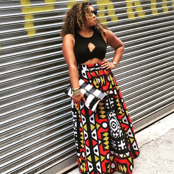 Ankara Print Maxi Skirt