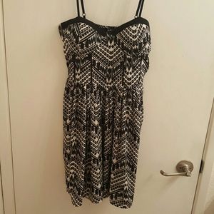 NWOT Black and White Printed Dress