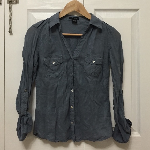 Grey button up