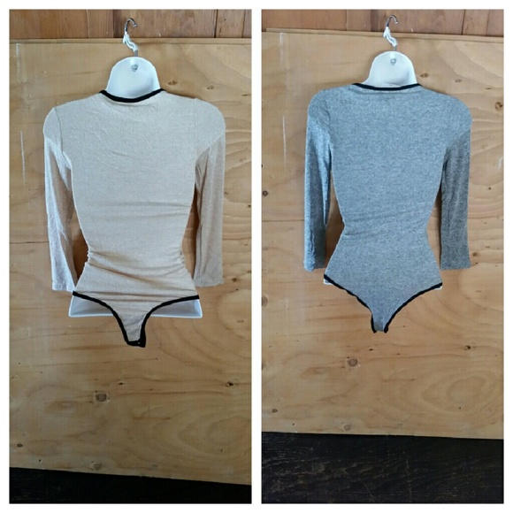 🎉🌼New 3/4 Sleeve Lace up Body Suits - Picture 3 of 4