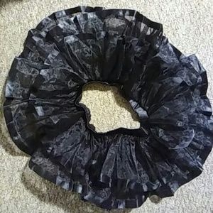 Black see-through tutu with velvet at the ends