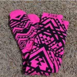 RARE Pink knee high socks never worn!