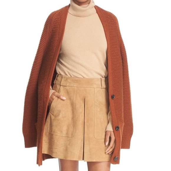Vince Sweaters - Crop Rib Wool & Cashmere Long V Neck Cardigan Vince Sweaters - Crop Rib Wool & Cashmere Long V Neck Cardigan
