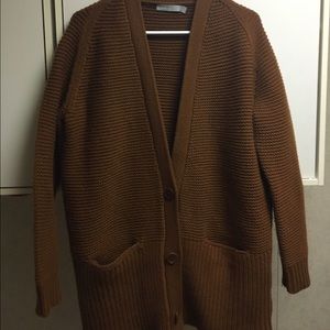 Vince Sweaters - Crop Rib Wool & Cashmere Long V Neck Cardigan Vince Sweaters - Crop Rib Wool & Cashmere Long V Neck Cardigan