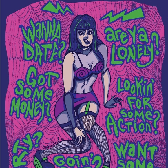 Frankenhooker print 🕸👄👠💜💚