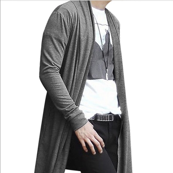 Allegra K unisex jersey, loose fit cardigan.