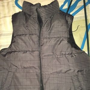 Printed black grey vest