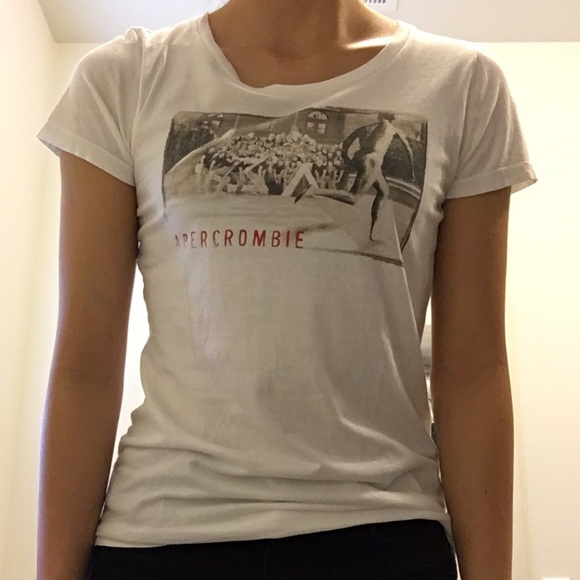 White graphic Abercrombie & Fitch t-shirt - Picture 2 of 3