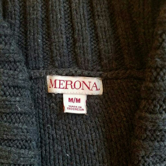 MERONA Gray Open Front Cardigan Size Medium - Picture 2 of 2