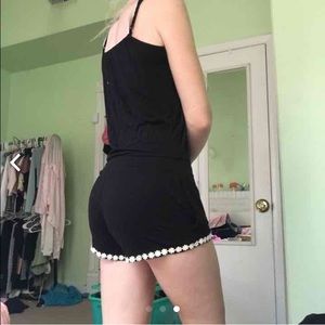 Sunflower trimmed romper